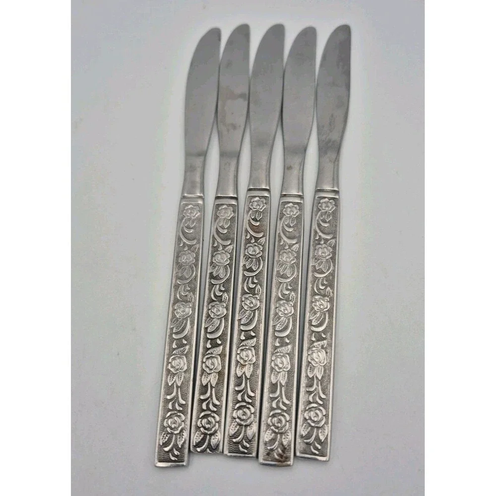 Vintage National Stainless Costellano Design 22 Piece setting Taiwan Jam Knife